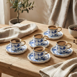 Coffee Cup and Saucer Set - 12 Pcs